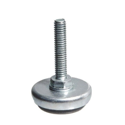 Levelling Mount    1/2-13 UNC x 50.8 x 50.8 - 140kg  - Stud Zinc Plated with Rubber Pad - MBA  (Pack of 1)