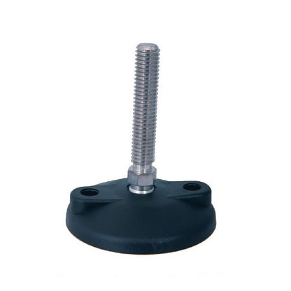 Levelling Mount    1/2-13 UNC x 78.7 x 61.5 - 900kg  - Stud Nylon and Steel - Leveling - With Lag Holes - MBA  (Pack of 1)