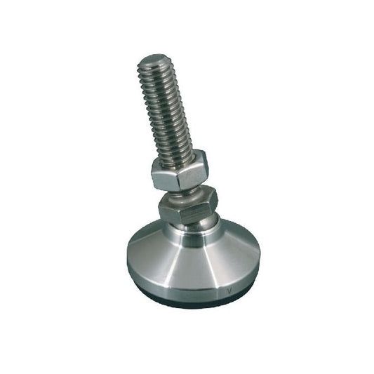 Levelling Mount    1-8 UNC x 101.6 x 108 - 9980kg mm  - Short Stud Stainless 303-304 - 18-8 - A2 - Swivel Leveling - MBA  (Pack of 1)