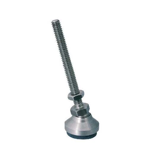 Levelling Mount    1/2-13 UNC x 47.6 x 101.6 - 1560kg  - Stud Stainless 303 with Rubber Pad - Swivel - MBA  (Pack of 1)