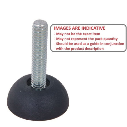 Levelling Mount    M8 x 32 x 45 - 100kg  - Stud Thermoplastic - MBA  (Pack of 1)