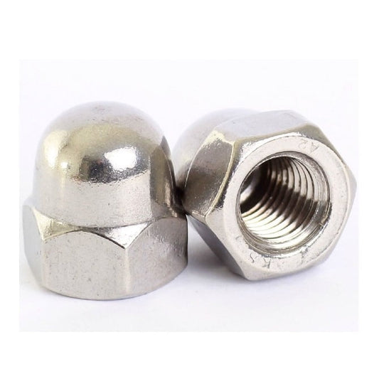Dome Nut    M8 mm  -  Stainless 316 - A4 - MBA  (Pack of 5)