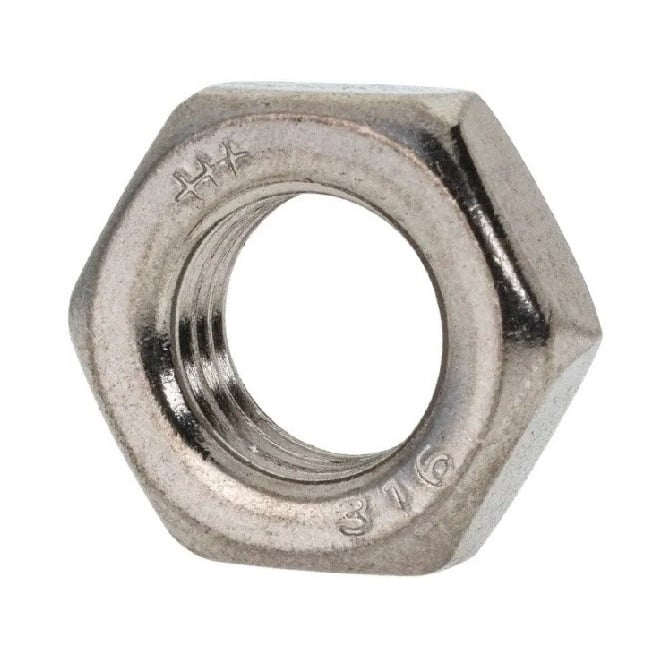 Hexagonal Nut    M3 mm  - Half Stainless 303-304 - 18-8 - A2 - MBA  (Pack of 20)