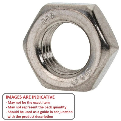 Hexagonal Nut    M4 mm  - Half Stainless 303-304 - 18-8 - A2 - MBA  (Pack of 100)