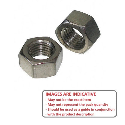 Hexagonal Nut    M8 mm  -  High Tensile Steel - MBA  (Pack of 55)