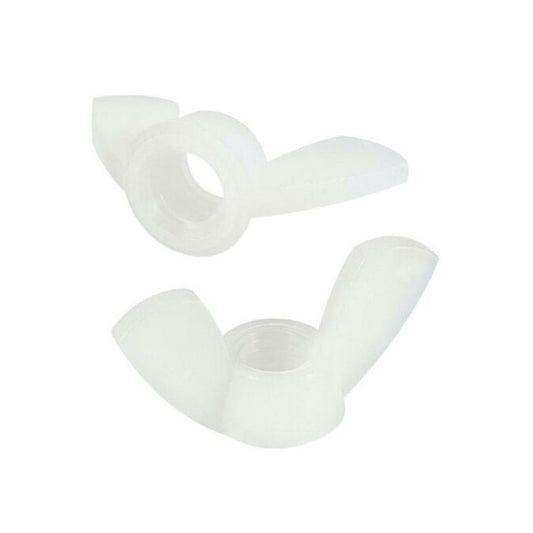 Wing Nut    M5 mm  -  Natural Nylon 6-6 - MBA  (Pack of 10)