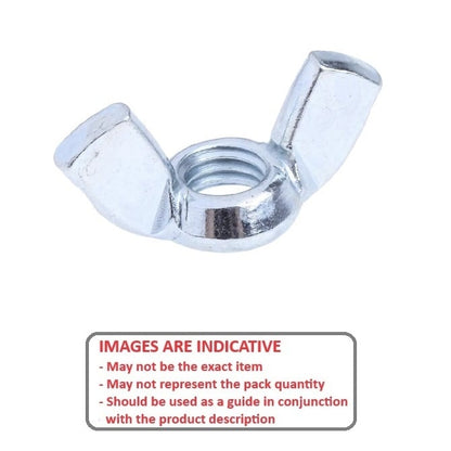 Wing Nut    M10 mm  -  Steel Zinc Plated - MBA  (Pack of 10)