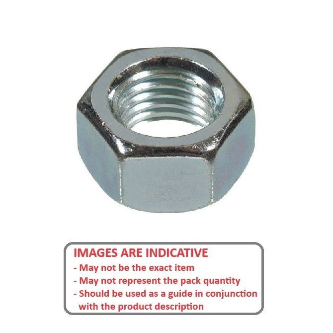 Hexagonal Nut    M4 mm  -  Steel Zinc Plated - MBA  (Pack of 20)