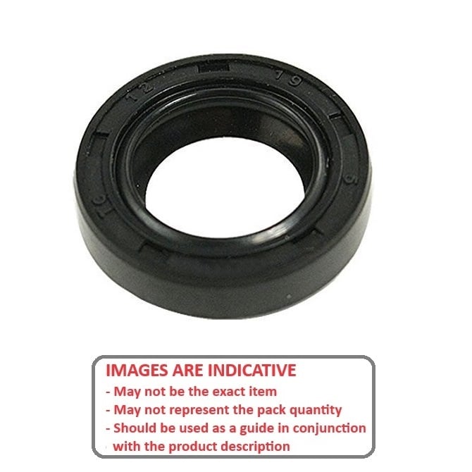 Oil Seal   18 x 37 x 7 mm Nitrile NBR Rubber - MBA  (Pack of 5)
