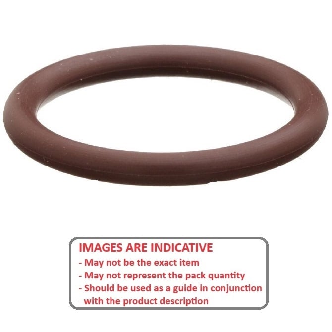 O-Ring    0.74 x 1 mm  - High Temperature Fluoroelastomer - Brown - Duro 75 - MBA  (Pack of 50)