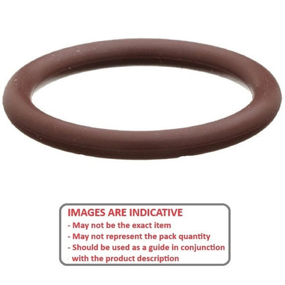 O-Ring    3 x 1 mm  - High Temperature Fluoroelastomer - Brown - Duro 75 - MBA  (Pack of 20)