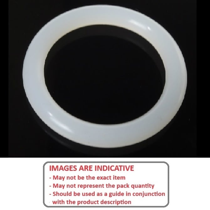 Joint torique en caoutchouc de silicone 0,74 x 1 mm - Transparent - Duro 70 - BS001 - MBA (Pack de 100)