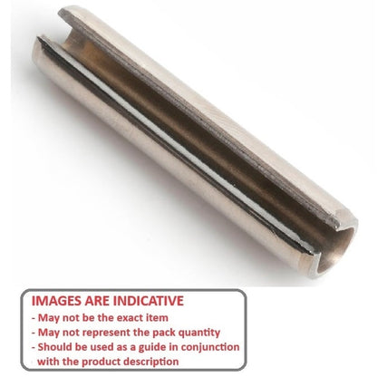 Roll Pin    5 x 50 mm  -  Stainless 304 Grade - DIN1481 / ISO8752 - Standard - MBA  (Pack of 1)