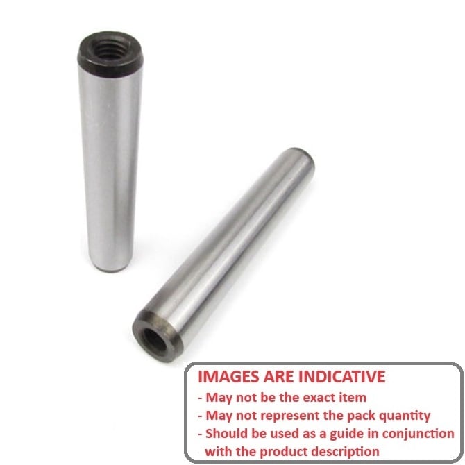 Perno conico 12 x 50 x 13 mm - Filettatura interna in acciaio al carbonio estraibile - 12 mm - Estremità piccola - MBA (confezione da 1)