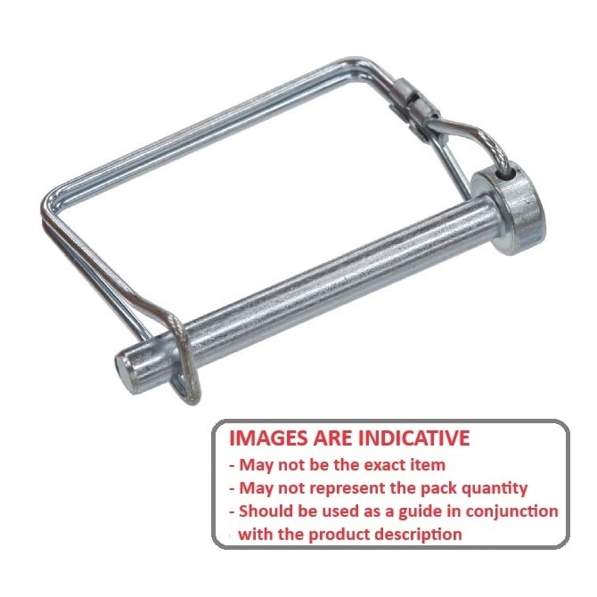 Wire Lock Lynch Pin    6.35 x 57.15 x 2.3 mm  -  Stainless 304 Grade - Square Double - MBA  (Pack of 1)