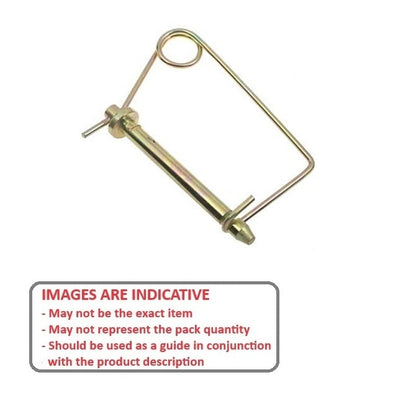 Wire Lock Lynch Pin 6,35 x 50,8 x 2,3 mm - Acier au carbone - Trapézoïdal Simple - MBA (Pack de 25)