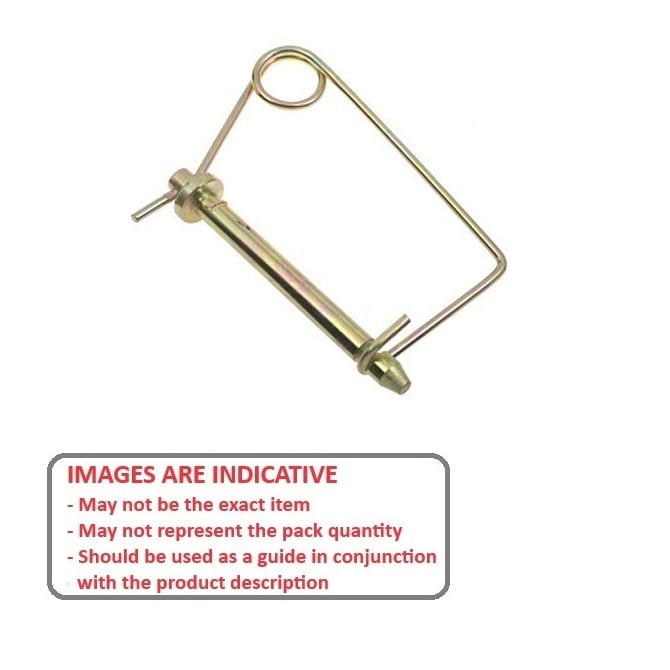Wire Lock Lynch Pin 7,94 x 57,15 x 2,3 mm - Acier au carbone - Trapézoïdal simple - MBA (Pack de 25)