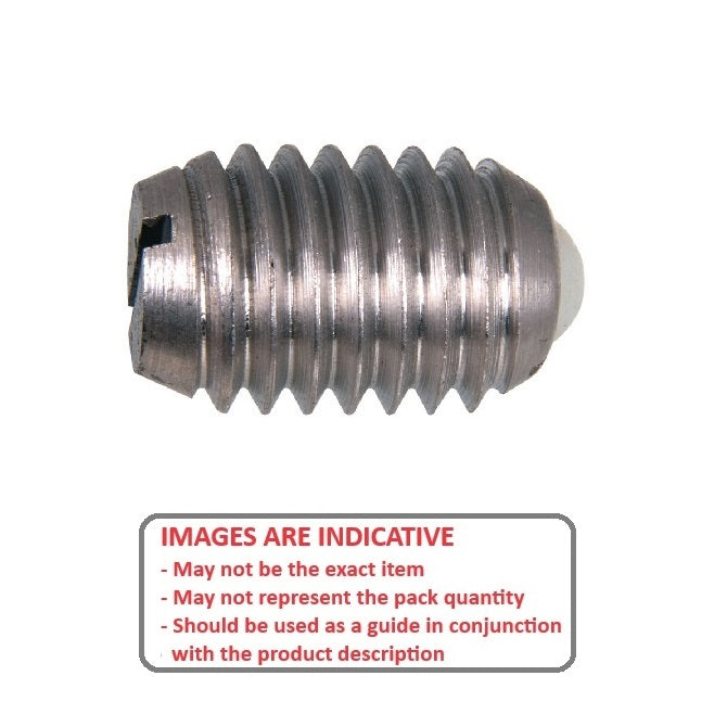 Piston à ressort 1/2-13 UNC x 19,1 mm Corps en acier inoxydable avec acétal - Ressort - Fileté - MBA (Pack de 1)