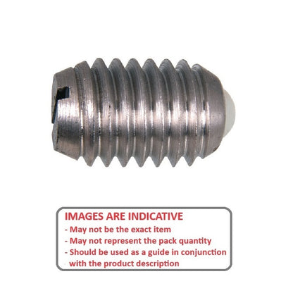 Piston à ressort 3/8-16 UNC x 15,9 mm – Corps en acier inoxydable léger avec acétal – Ressort – Fileté – MBA (lot de 1)