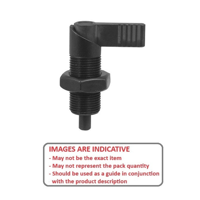 Indexing Plunger   20.07 x 36.1 x 8 mm  - Cam Action With Nut Steel - Indexing - MBA  (Pack of 1)