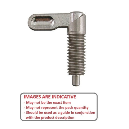 Indexing Plunger    M10 x 20 x 6 mm  - Grip Without Nut Stainless - Indexing - MBA  (Pack of 1)