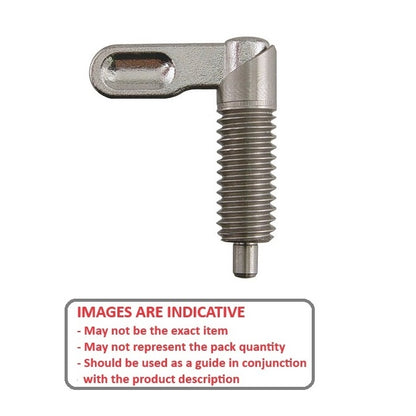 Indexing Plunger    M10x1 Fine x 20 x 6 mm  - Grip Without Nut Stainless - Indexing - MBA  (Pack of 1)