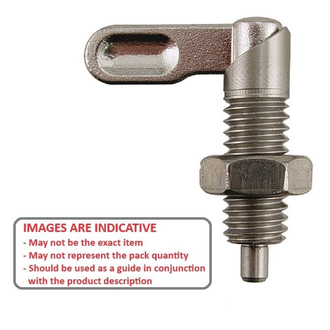Indexing Plunger    5/8-11 UNC x 32 x 10 mm  - Grip With Nut Stainless - Indexing - MBA  (Pack of 1)