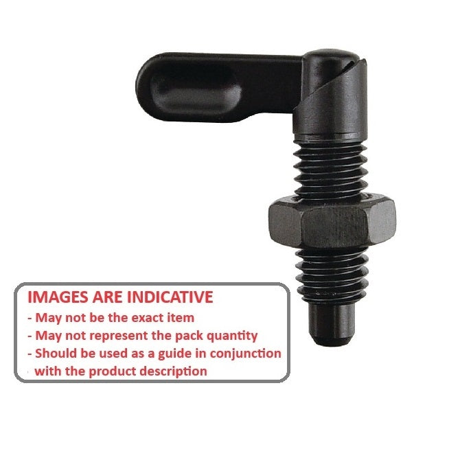 Indexing Plunger    M12x1.5 Fine x 25 x 6 mm  - Grip With Nut Steel - Indexing - MBA  (Pack of 1)