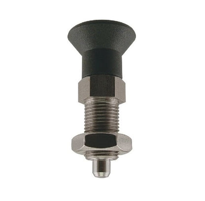 Indexing Plunger    M10x1 Fine x 43.5 mm  - Pull Knob With Nut Stainless 303 Grade - Indexing - MBA  (Pack of 1)