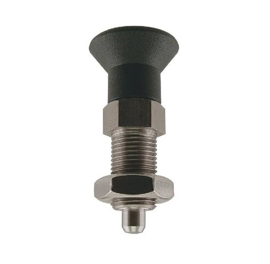 Indexing Plunger    M8 Fine x 38.5 mm  - Pull Knob With Nut Stainless 303 Grade - Indexing - MBA  (Pack of 1)