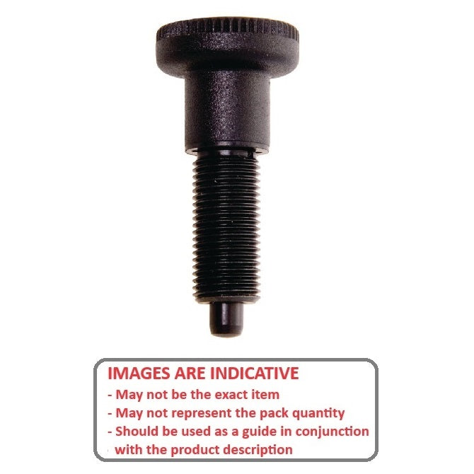 Indexing Plunger    M12x1.5 Fine x 26 mm  - Non Locking Steel - Indexing - MBA  (Pack of 1)
