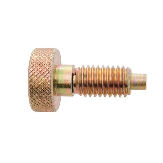 Spring Plunger    1/2-13 UNC x 19.1 mm  - Knurled Handle with Thread Lock Steel - Spring - Threaded - MBA  (Pack of 1)