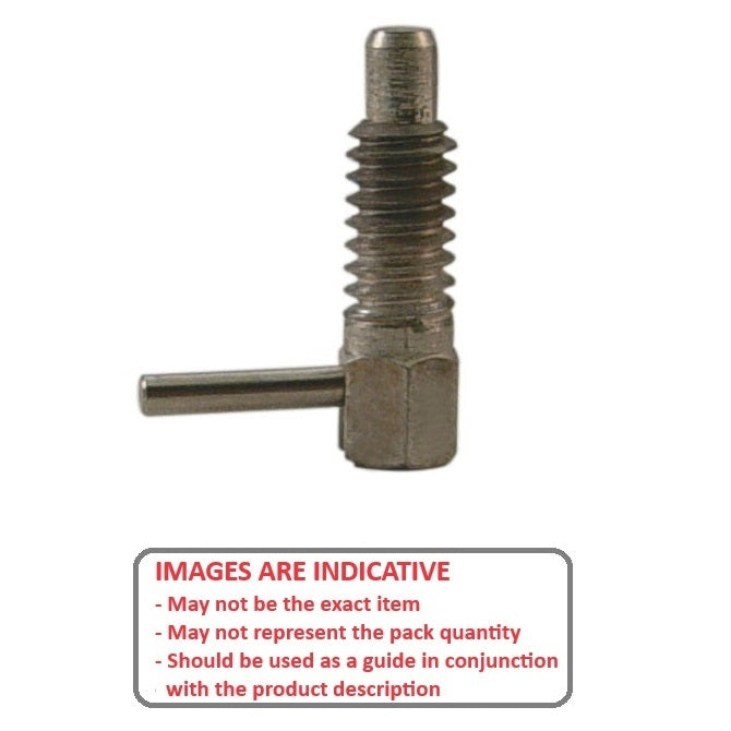 Piston à ressort 1/2-13 UNC x 53,6 mm - Poignée en L Verrouillage Inox - Ressort - Fileté - MBA (Pack de 1)