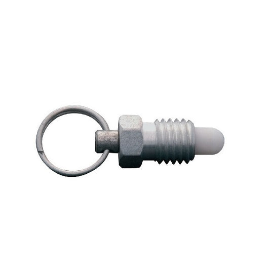 Spring Plunger    1/2-13 UNC x 20.6 mm  - Pull Ring Non Locking Steel Body with Acetal - Spring - Threaded - MBA  (Pack of 125)