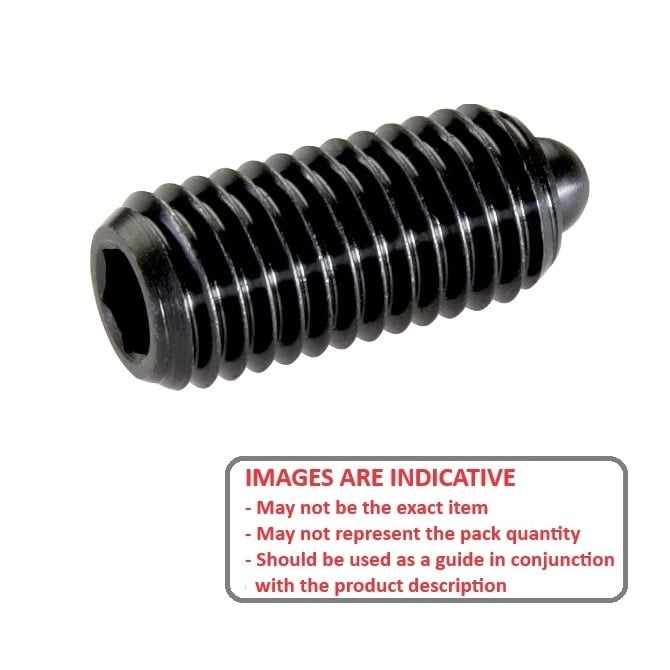Spring Plunger    1/4-20 UNC x 25.4 mm  - High Pressure Steel - Spring - Threaded - MBA  (Pack of 1)