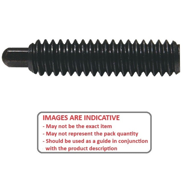 Stantuffo a molla 8-32 UNC x 15,9 mm - Acciaio inossidabile per impieghi gravosi - Molla - Filettato - MBA (confezione da 1)