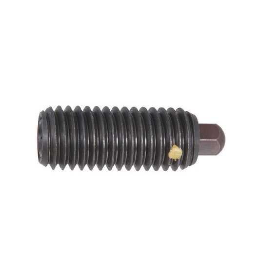 Spring Plunger    1/4-20 UNC x 25.4 mm  - Hex Nose with Threadlock Steel Body with Acetal - Spring - Threaded - MBA  (Pack of 1)