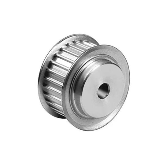 Timing Pulley   22 Tooth x 10 mm Wide Unfinished 6 mm Bore  -  Aluminium - Double Flanged - 5 mm AT5 Trapezoidal Pitch - MBA  (Pack of 1)