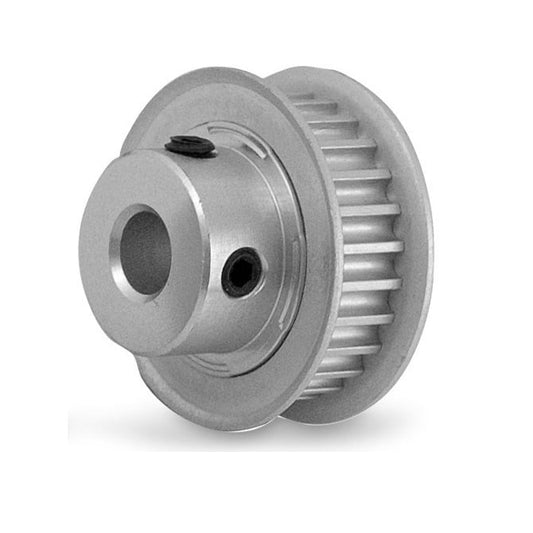 Timing Pulley   17 Tooth x 6 mm Wide - 6 mm  Bore  -  Aluminium - Double Flanged - 3 mm HTD Curvelinear Pitch - MBA  (Pack of 1)