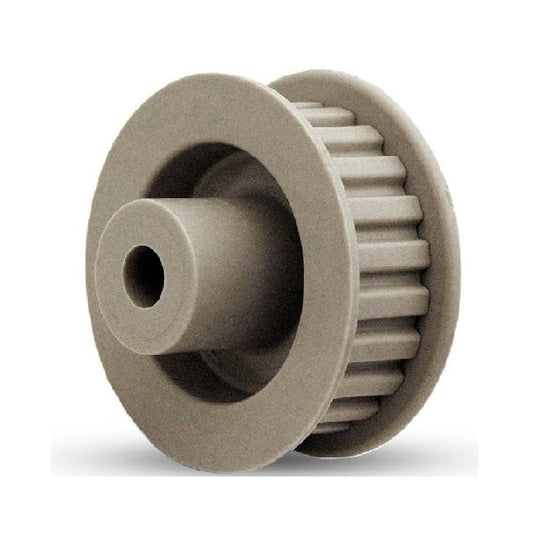 Timing Pulley   12 Tooth x 9 mm Wide Unfinished 4 mm Bore  -  Plastic - Double Flanged - 5 mm HTD Curvelinear Pitch - MBA  (Pack of 4)