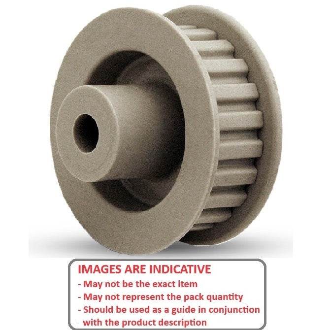 Timing Pulley   11 Tooth x 9 mm Wide Unfinished 4 mm Bore  -  Plastic - Double Flanged - 5 mm HTD Curvelinear Pitch - MBA  (Pack of 4)