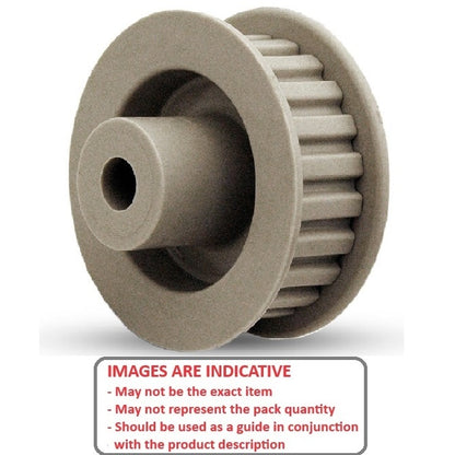 Timing Pulley   11 Tooth x 9 mm Wide Unfinished 4 mm Bore  -  Plastic - Double Flanged - 5 mm HTD Curvelinear Pitch - MBA  (Pack of 4)