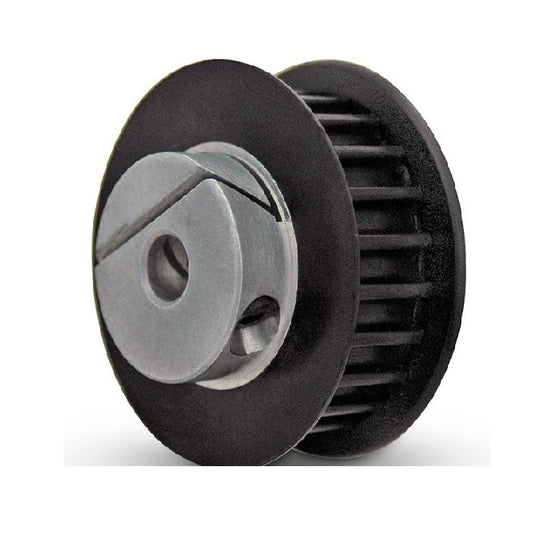 Timing Pulley   10 Tooth x 9.5 mm Wide Unfinished 5 mm Bore  -  Plastic - EZ-Lock Double Flanged - 5 mm HTD Curvelinear Pitch - MBA  (Pack of 5)