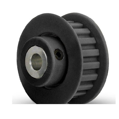 Timing Pulley   10 Tooth x 9.5 mm Wide - 5 mm  - Unfinished Bore with Set Screws Fibreglass Reinforced Polycarbonate - Double Flanged - 5.08 mm (1/5 inch) XL Trapezoidal Pitch - MBA  (Pack of 10)