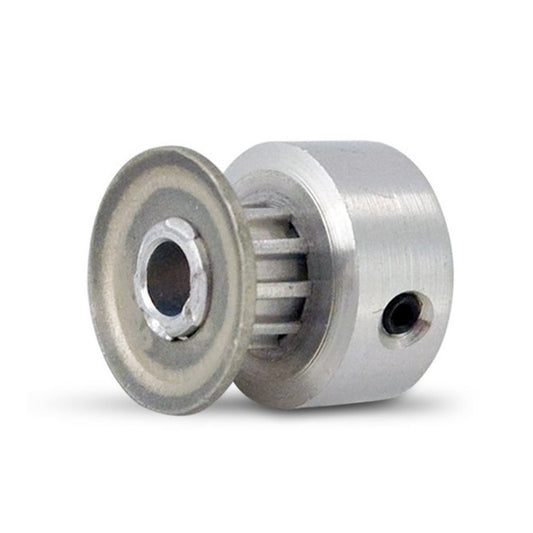 Timing Pulley   12 Tooth x 3.20 Wide - 3.175 mm Bore  -  Aluminium - Flanged with Raised Hub - 2.032 mm (0.08 Inch) MXL Trapezoidal Pitch - MBA  (Pack of 1)