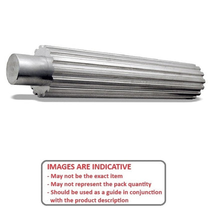 Poulie Crantée 13 Dents x 150 mm - Aluminium - Longueur Stock - Pas Curvelinear HTD 5 mm - MBA (Pack de 1)
