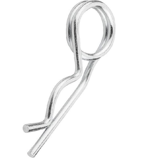 Double Coil R Clip    2 x 57 mm Spring Steel - MBA  (Pack of 5)