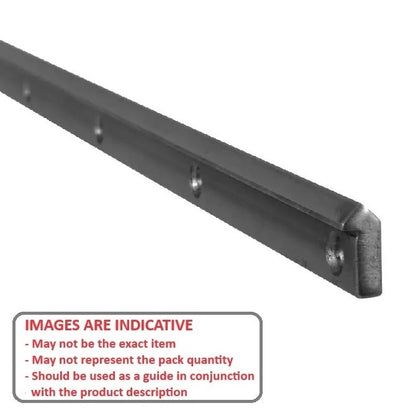 Tracks with Mounting Holes Dual Vee    2 x 625.6 x 6.35 mm  - Steel - MBA  (Pack of 1)