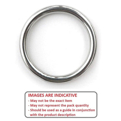 Round Ring   12.7 x 2.54 mm  - Rings - Round - Nickel Plated Nickel Plated - MBA  (Pack of 5)