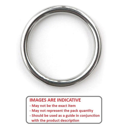 Round Ring   25.4 x 4.37 mm  - Rings - Round - Nickel Plated Nickel Plated - MBA  (Pack of 5)